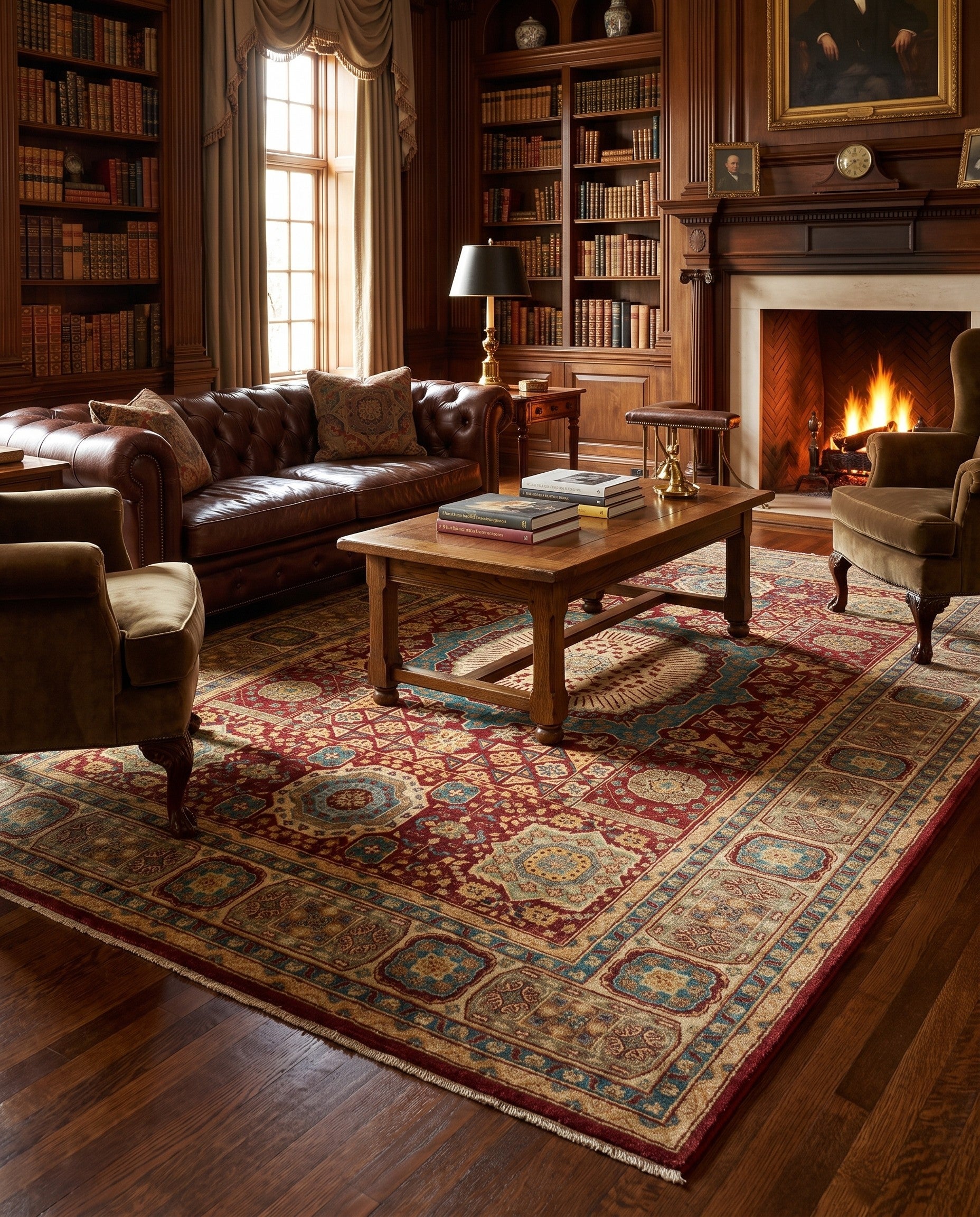 7' x 9' 7 Hand Knotted Mamluk Ziegler Rug