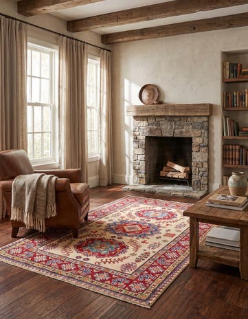 120cm x 185cm Hand Knotted Kazak Rug