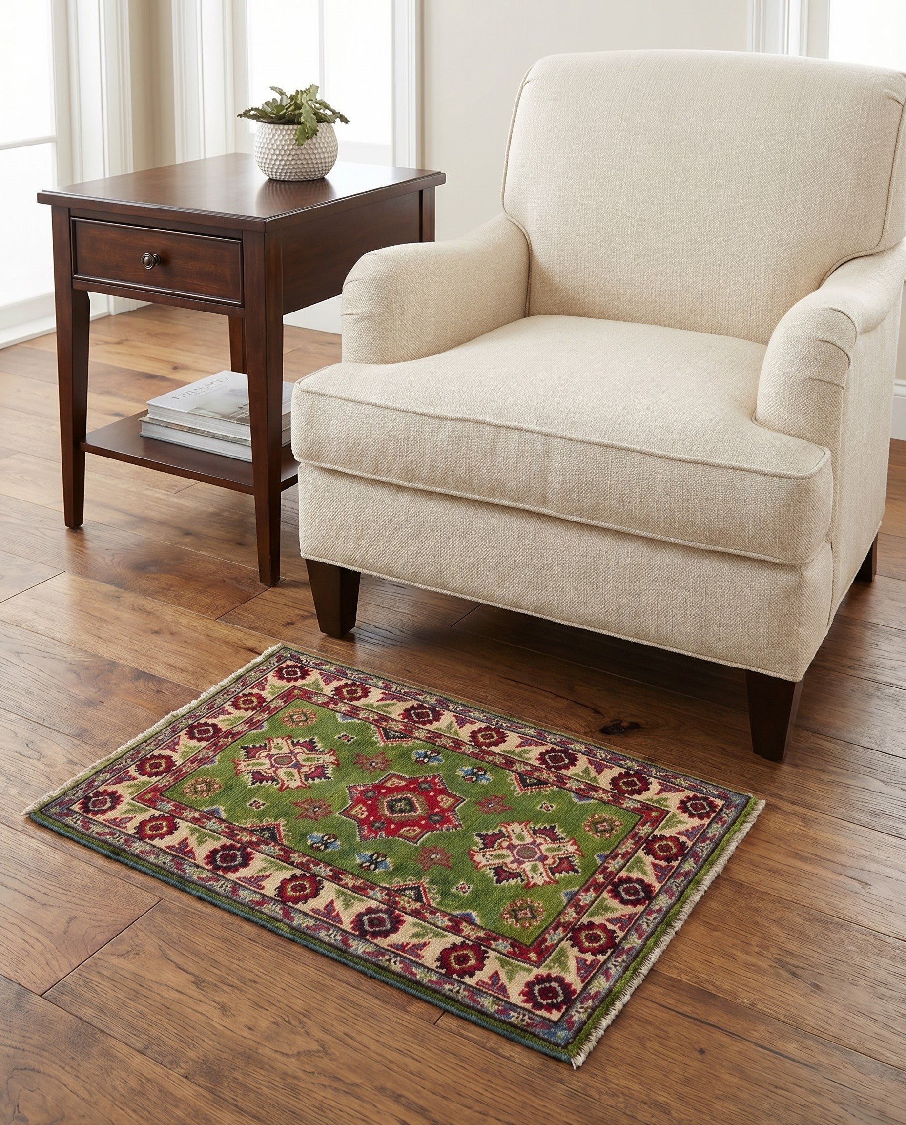 2' x 3' Hand Knotted Kazak Rug