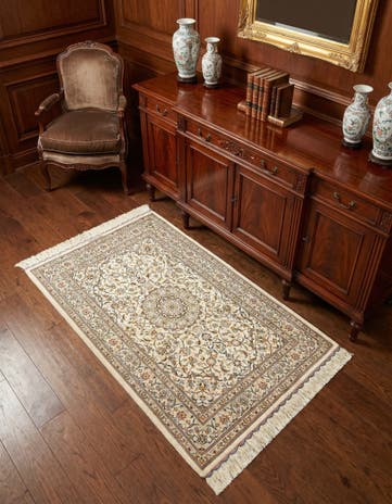 2' 6 x 3' 11 Ghom Silk Rug