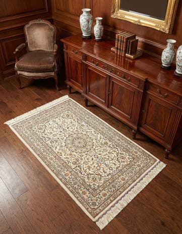 2' 6 x 3' 11 Ghom Silk Rug