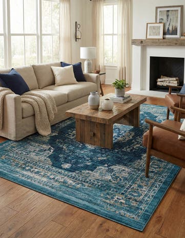 Navy Blue Stockholm Rug