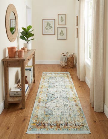Light Blue Santiago Runner Rug