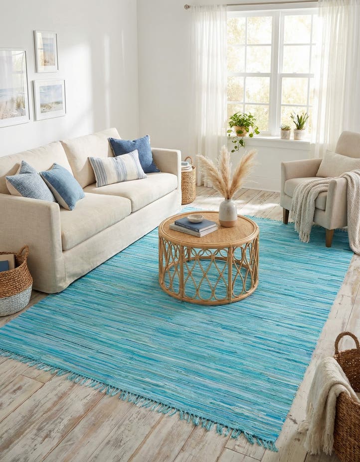 8' x 10' Hand Woven Chindi Cotton Rug
