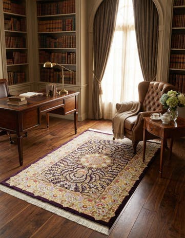 3' 3 x 4' 10 Ghom Silk Rug