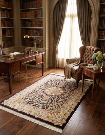 3' 3 x 4' 10 Ghom Silk Rug