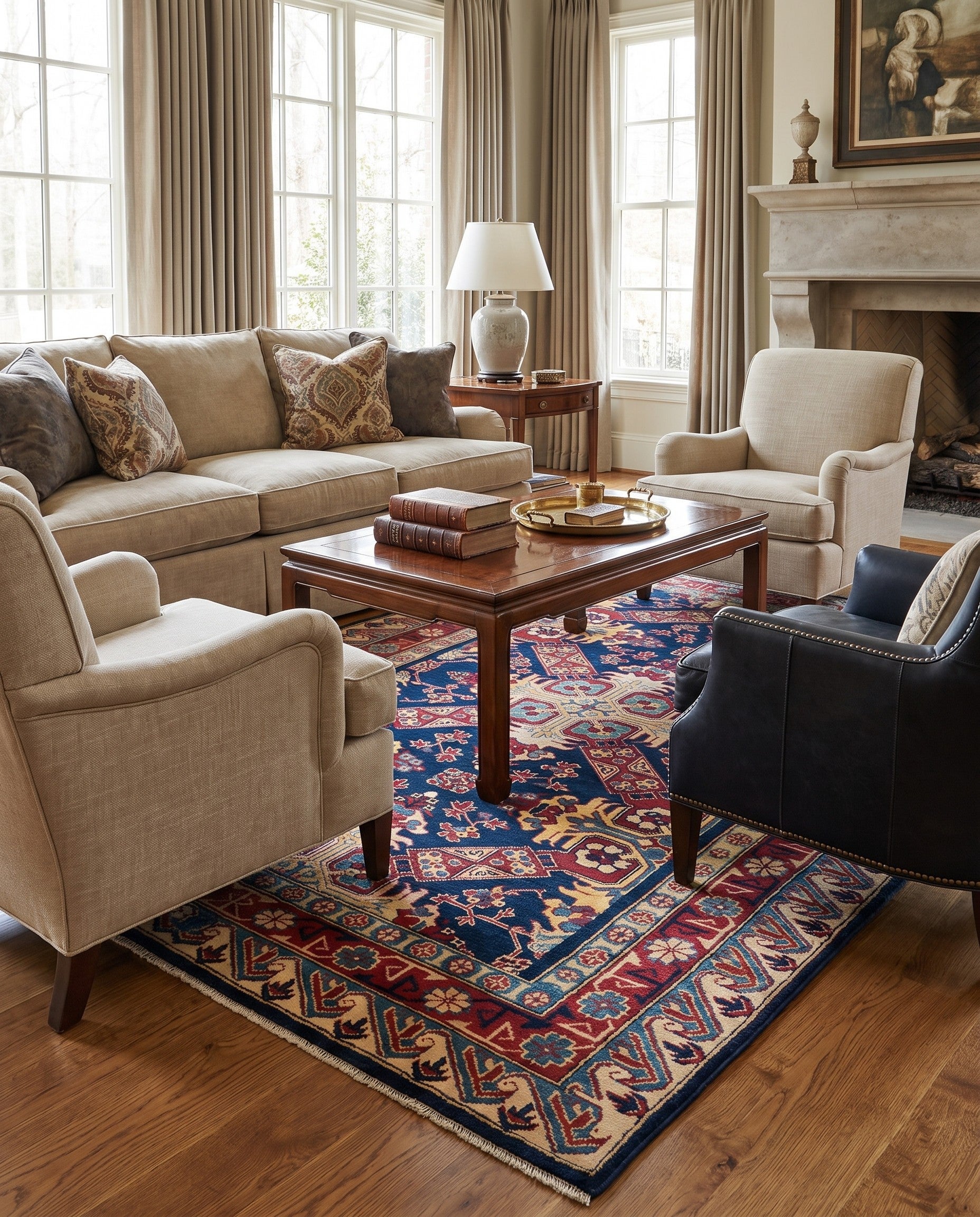 4' 2 x 6' 3 Hand Knotted Shirvan Rug