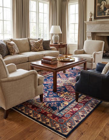 4' 2 x 6' 3 Hand Knotted Shirvan Rug