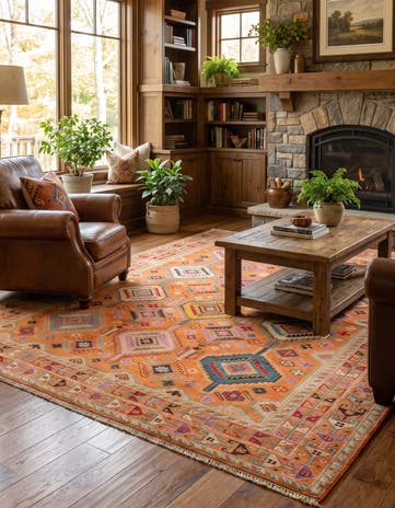 5' 7 x 8' Hand Knotted Kazak Rug