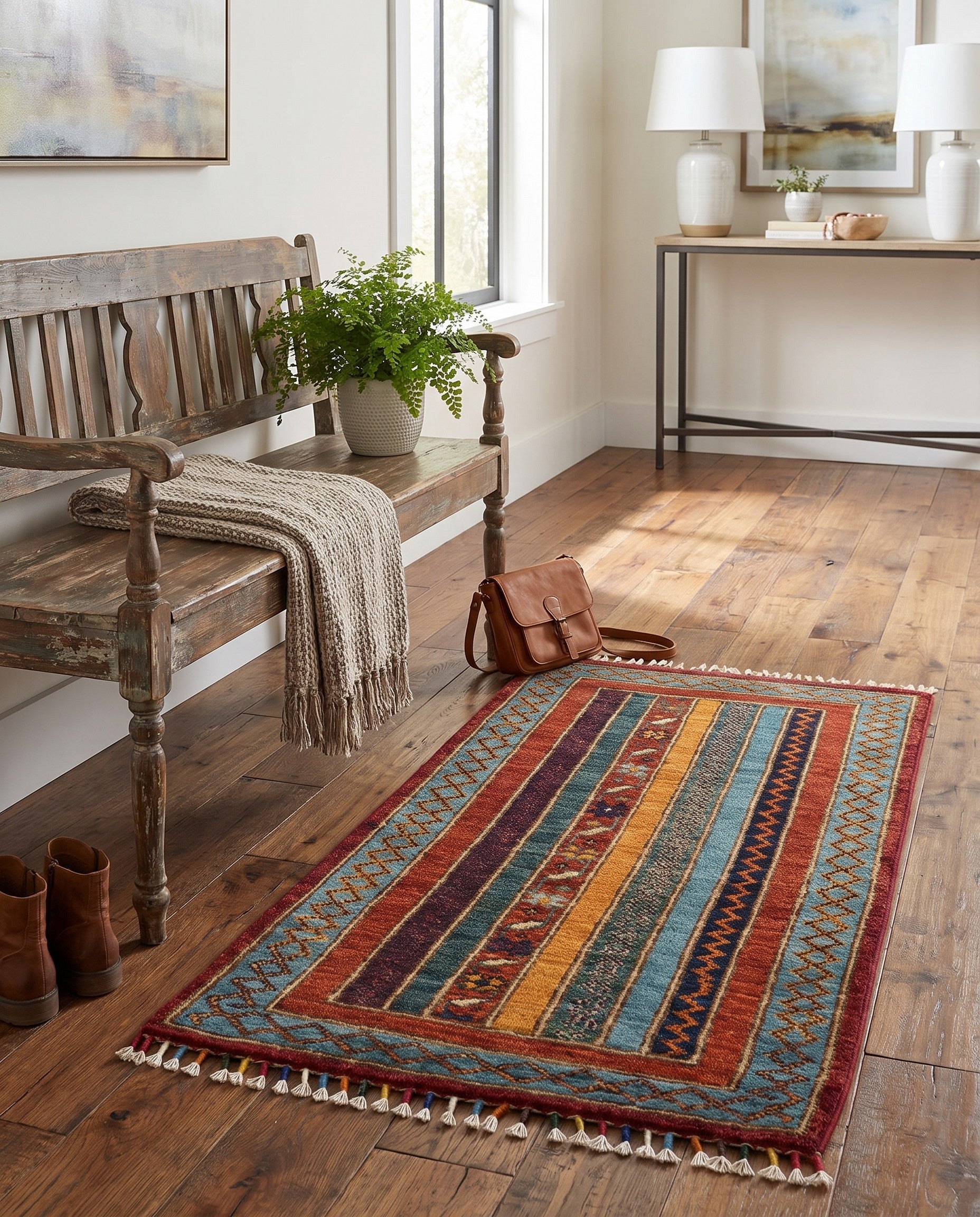 1' 8 x 3' 4 Hand Knotted Kazak Rug