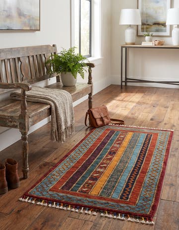 50cm x 100cm Hand Knotted Kazak Rug