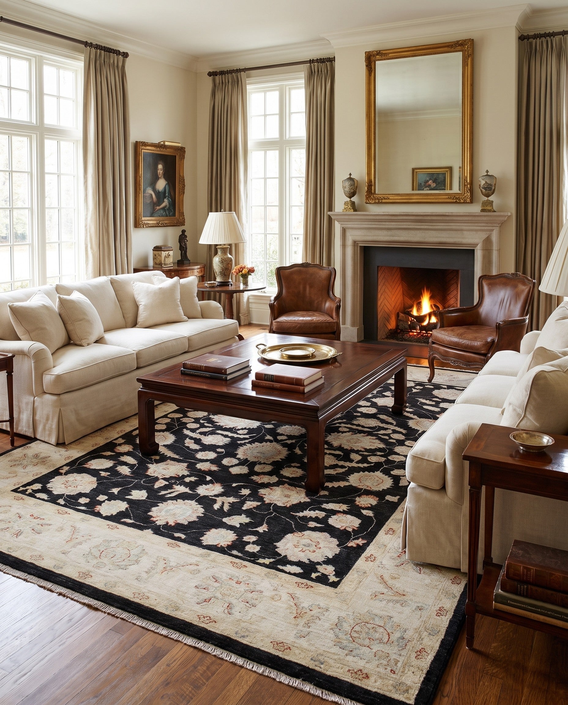 6' 4 x 9' 8 Hand Knotted Ziegler Rug
