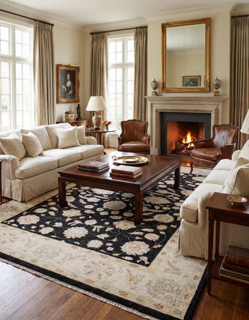 6' 4 x 9' 8 Hand Knotted Ziegler Rug