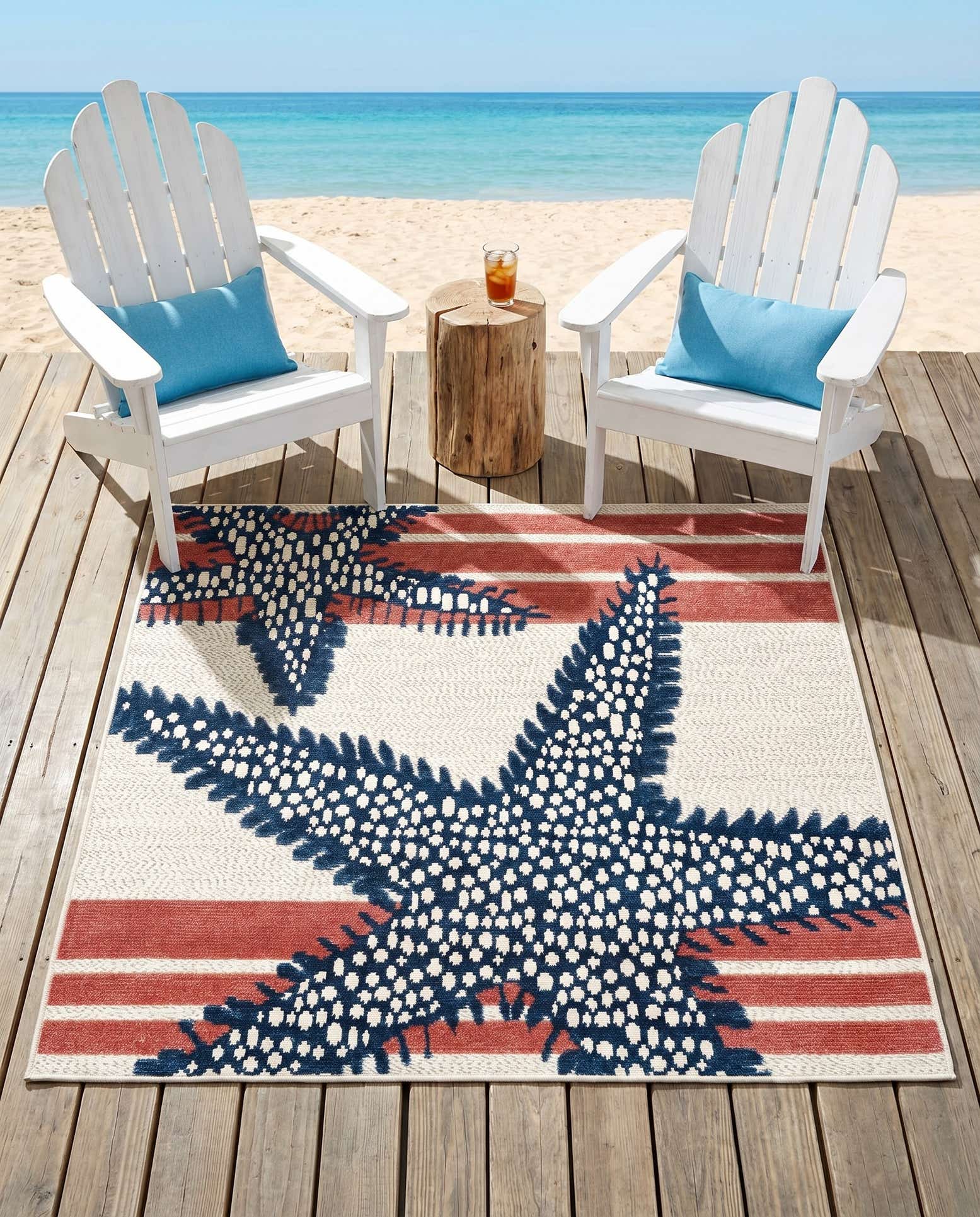 5' 3 x 5' 3 Easy-Clean Belize Indoor / Outdoor Square Rug