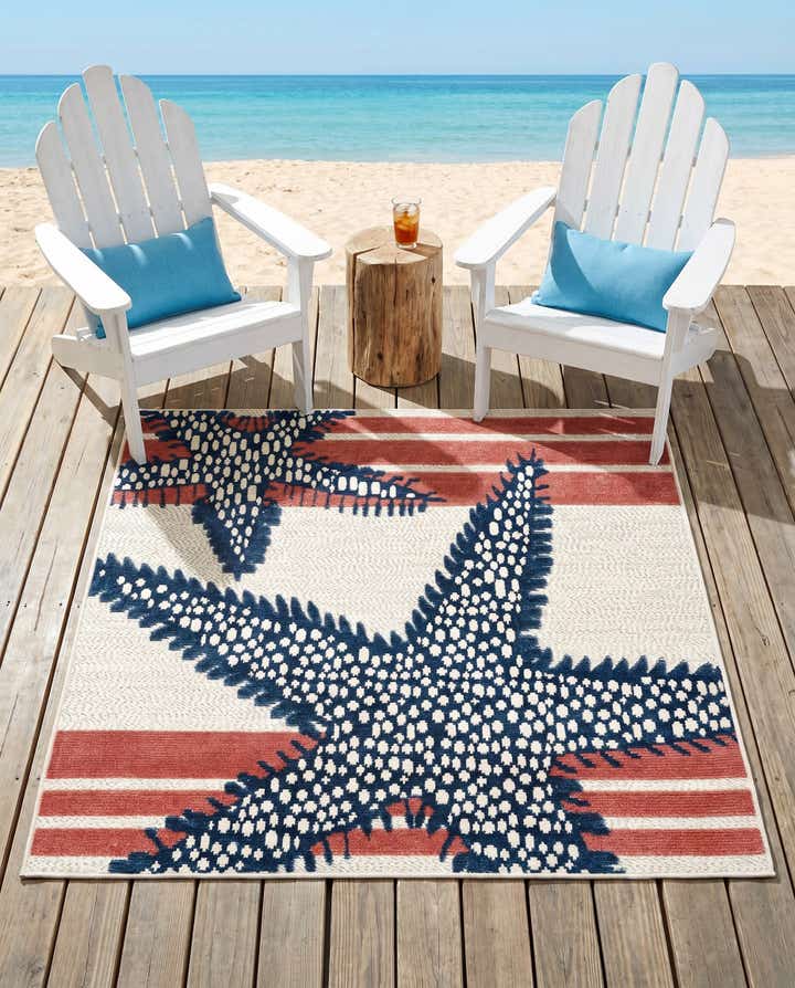 5' 3 x 5' 3 Easy-Clean Belize Indoor / Outdoor Square Rug