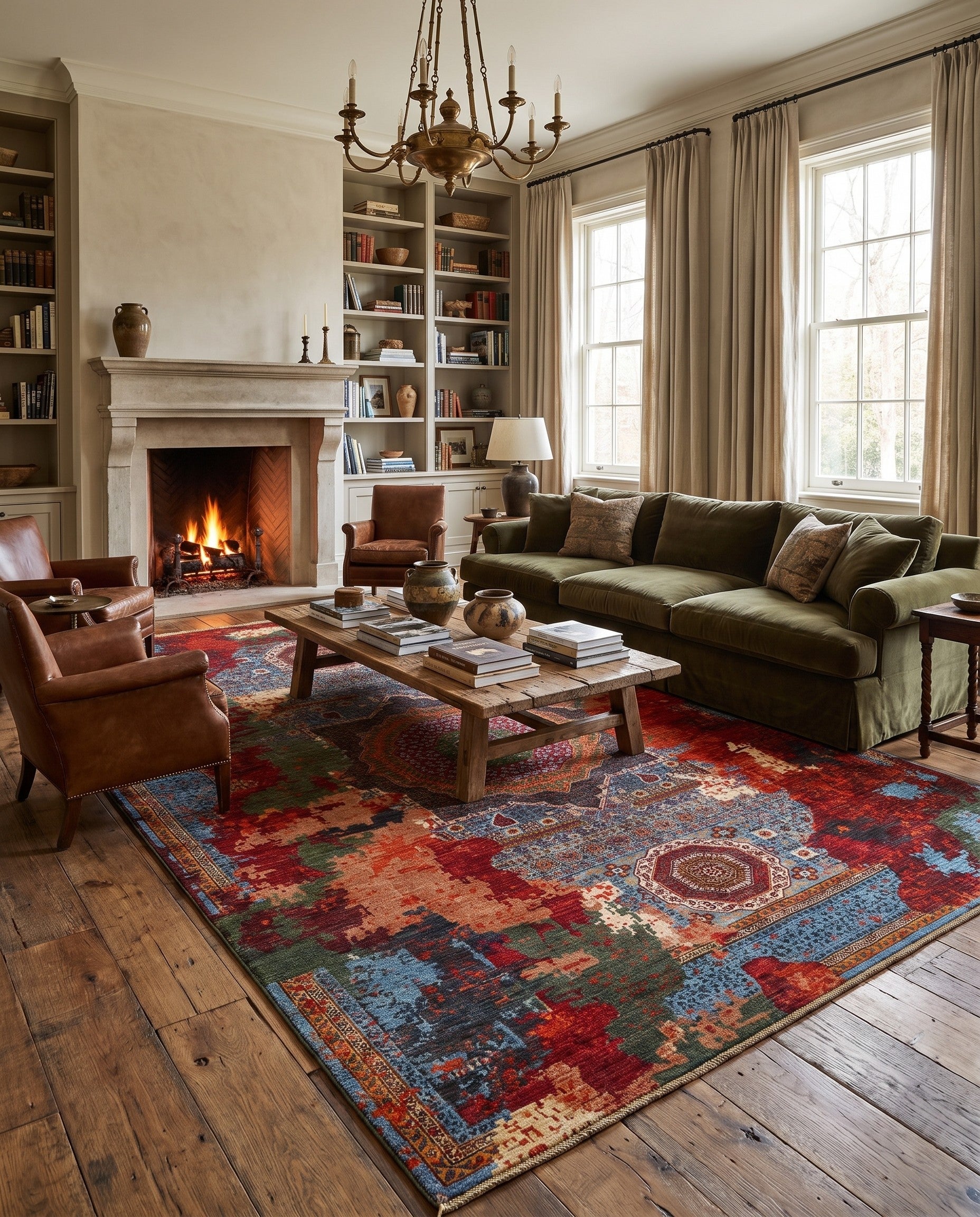 10' 3 x 13' 7 Hand Knotted Mamluk Ziegler Rug