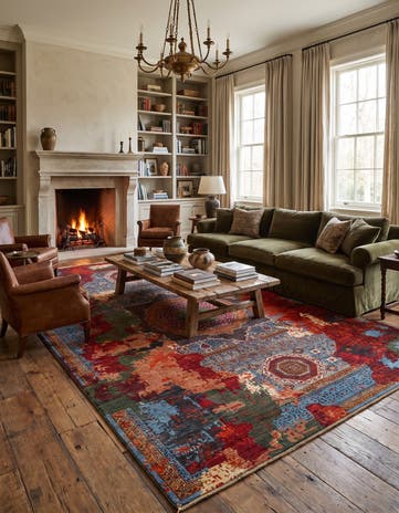 10' 3 x 13' 7 Hand Knotted Mamluk Ziegler Rug
