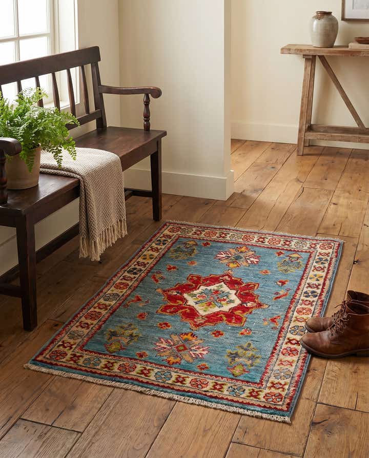 2' x 2' 9 Hand Knotted Kazak Rug