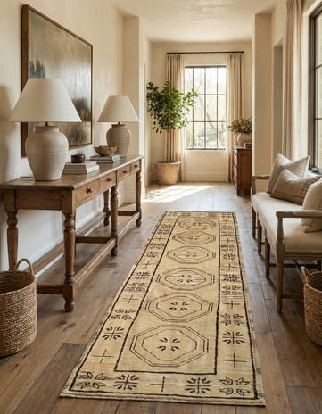 2' 9 x 10' 4 Hand Knotted Oushak Wool Runner Rug