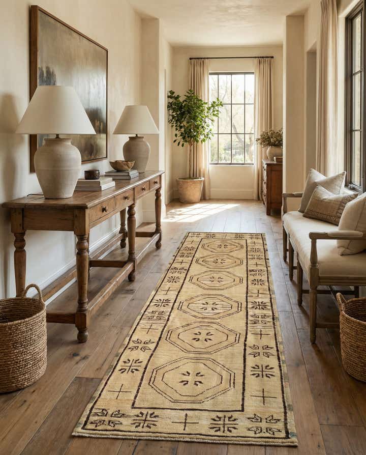 2' 9 x 10' 4 Hand Knotted Oushak Wool Runner Rug