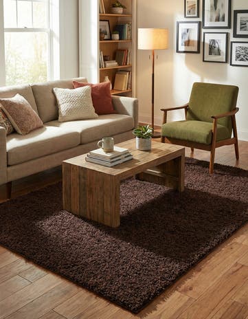 5' x 7' Solid Shag Rug