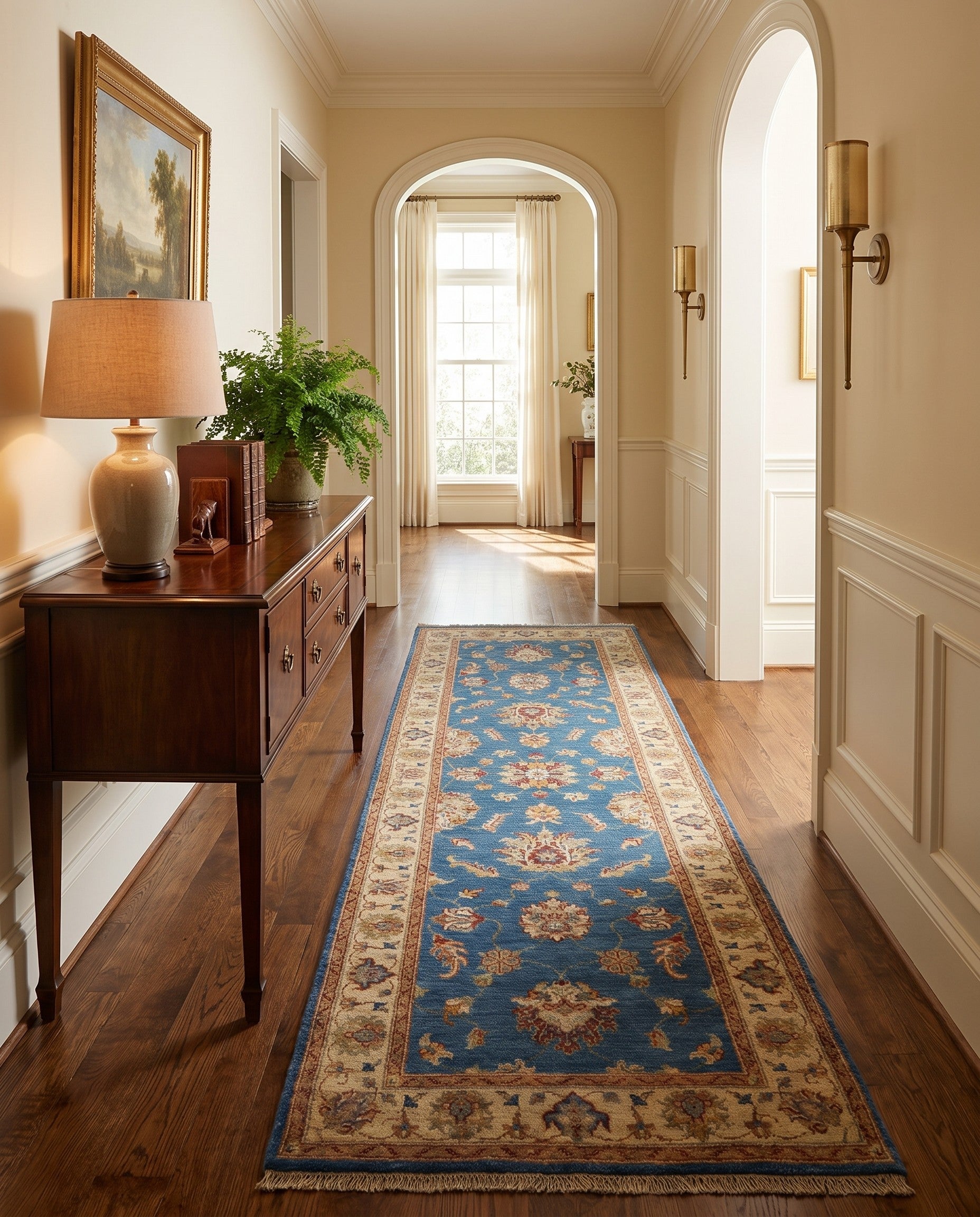 2' 9 x 8' 6 Hand Knotted Ziegler Runner Rug
