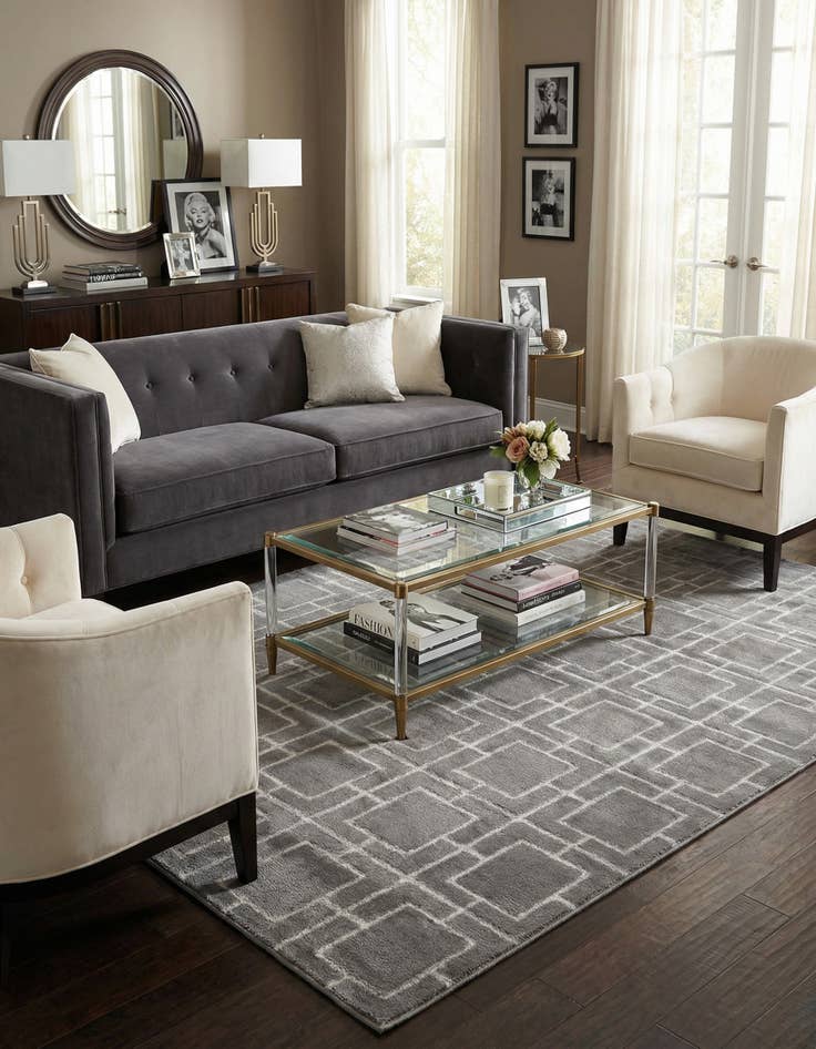 Detail image of 7' 10 x 10' Marilyn Monroe&trade; Glam Deco Rug