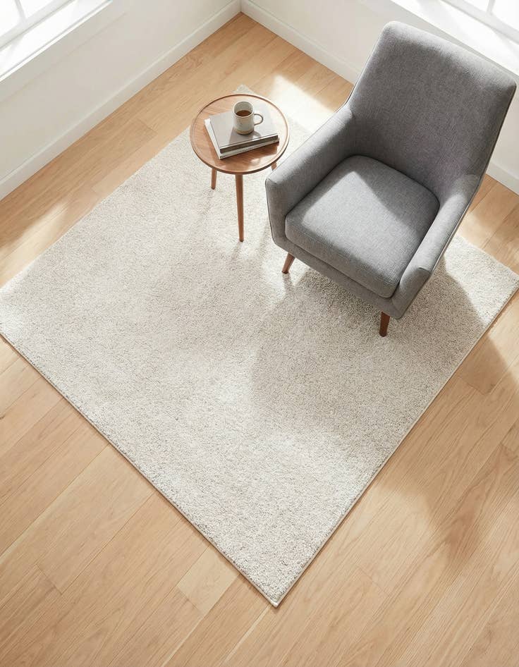 Detail image of 5' x 5' Solid Frieze Square Rug