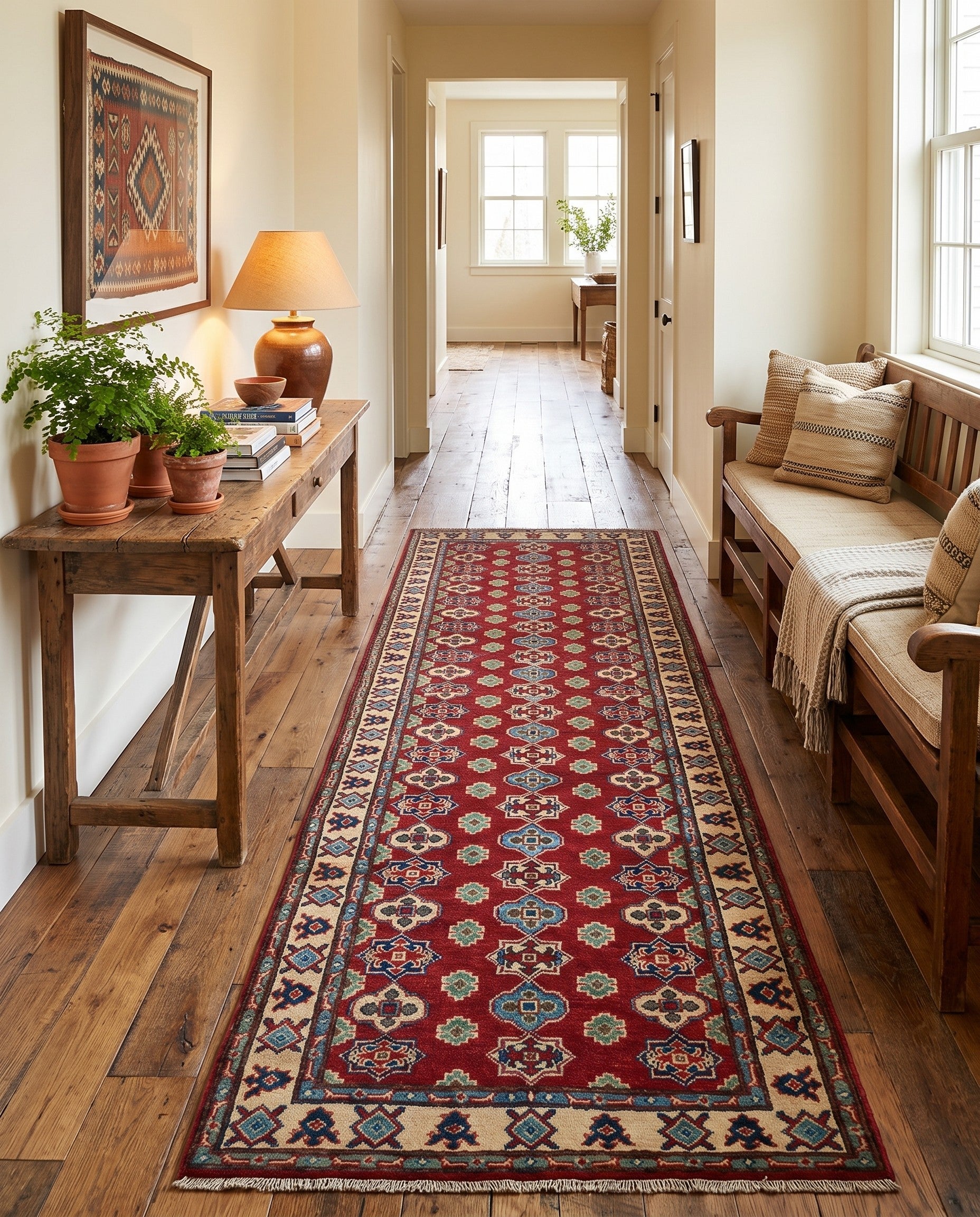 2' 10 x 9' 6 Hand Knotted Kazak Runner Rug