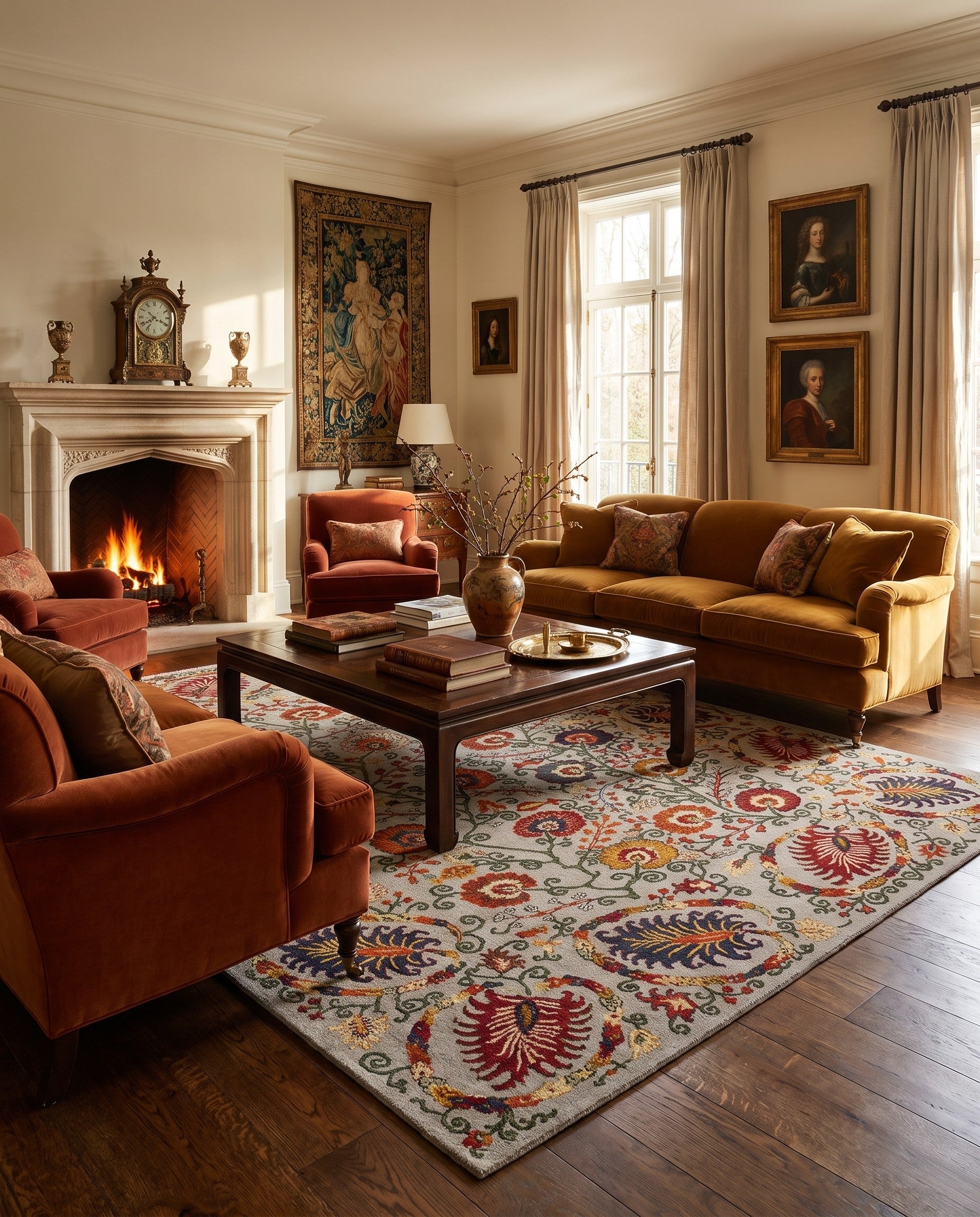 8' x 9' 7 Hand Knotted Ariana Rug