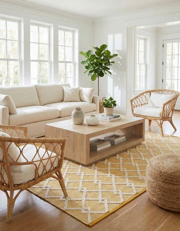 English Daisy Hand Knotted Jill Zarin Dorset Square Rug