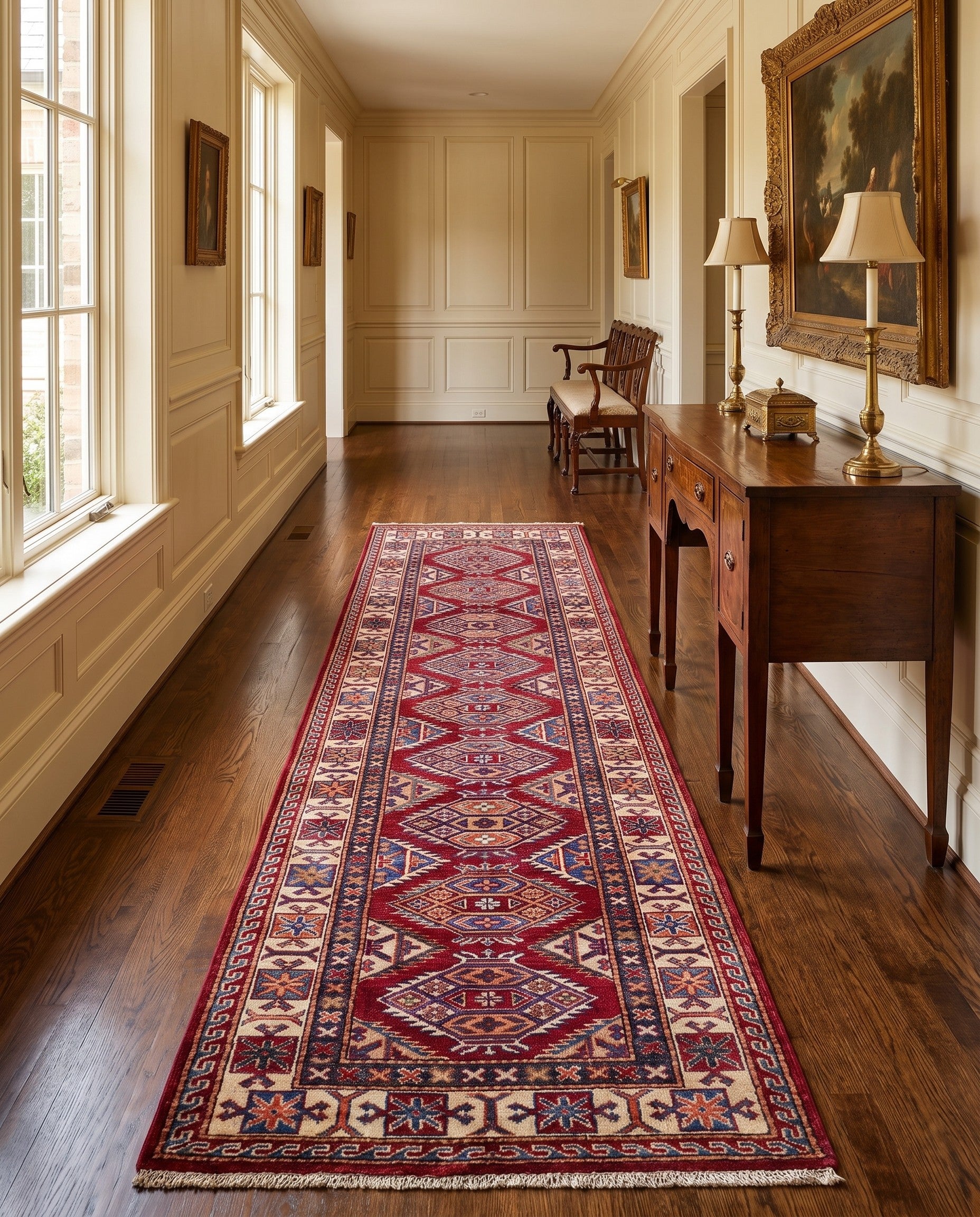 2' 8 x 10' 2 Hand Knotted Kazak Runner Rug
