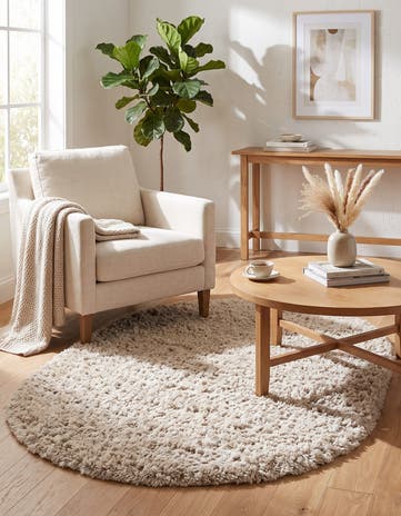 4' x 6' Infinity Shag Oval Rug