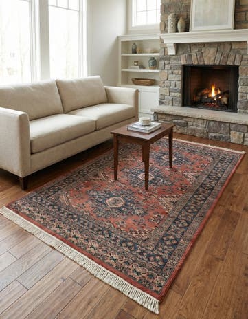 4' 2 x 6' 1 Hand Knotted Kazak Oriental Wool Rug