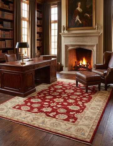 5' 8 x 7' 9 Hand Knotted Ziegler Rug