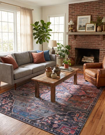 5' 3 x 8' Washable Nostalgia Rug