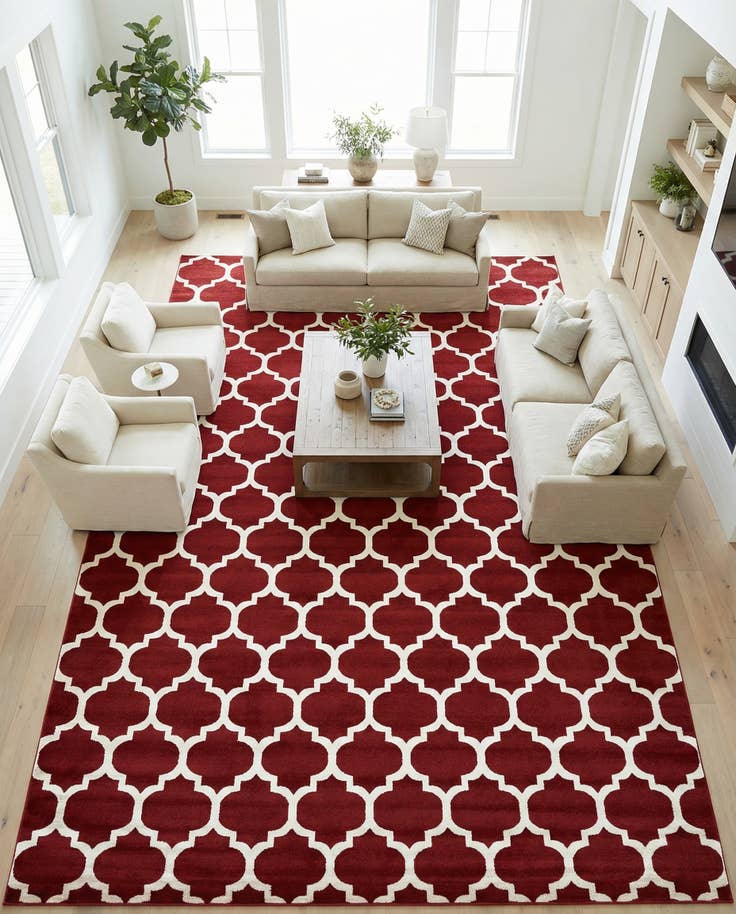 Detail image of 10' 8 x 16' 5 Lattice Rug