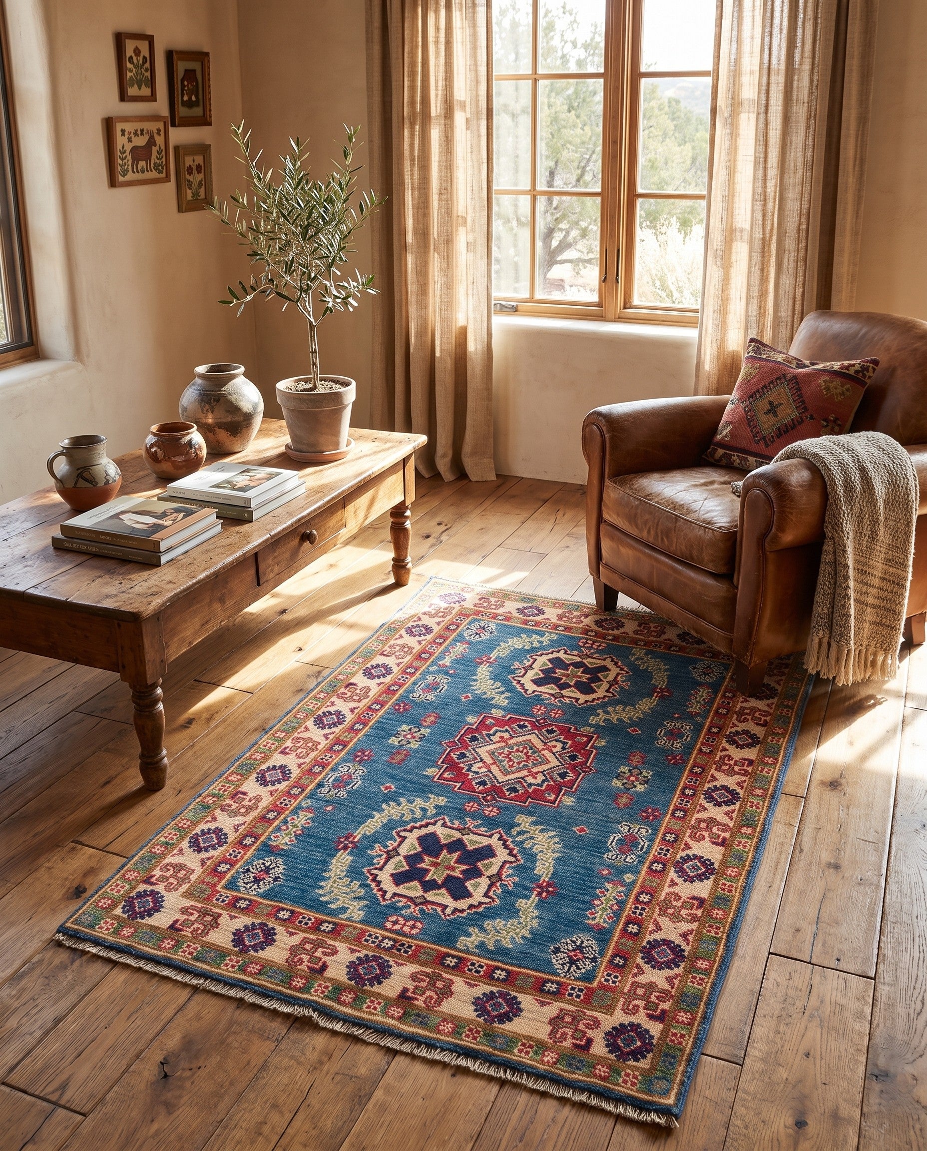 2' 10 x 4' 1 Hand Knotted Kazak Rug