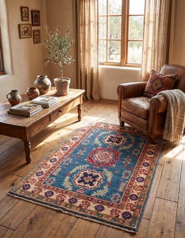 2' 10 x 4' 1 Hand Knotted Kazak Rug