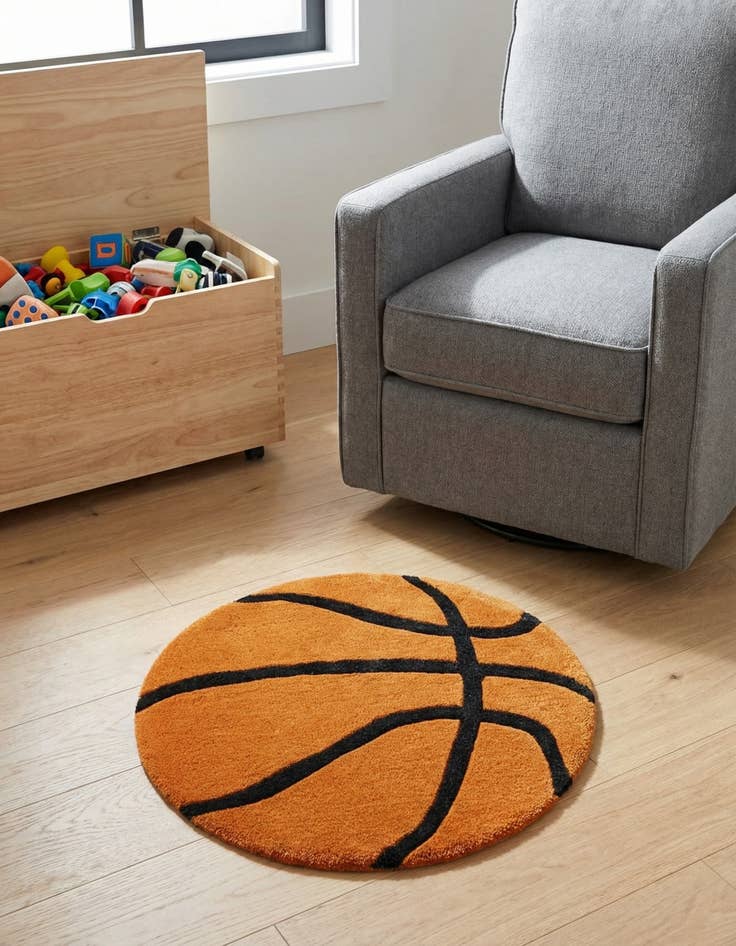 Detail image of 2' x 2' Playtime Kids Wool Freeform Rug