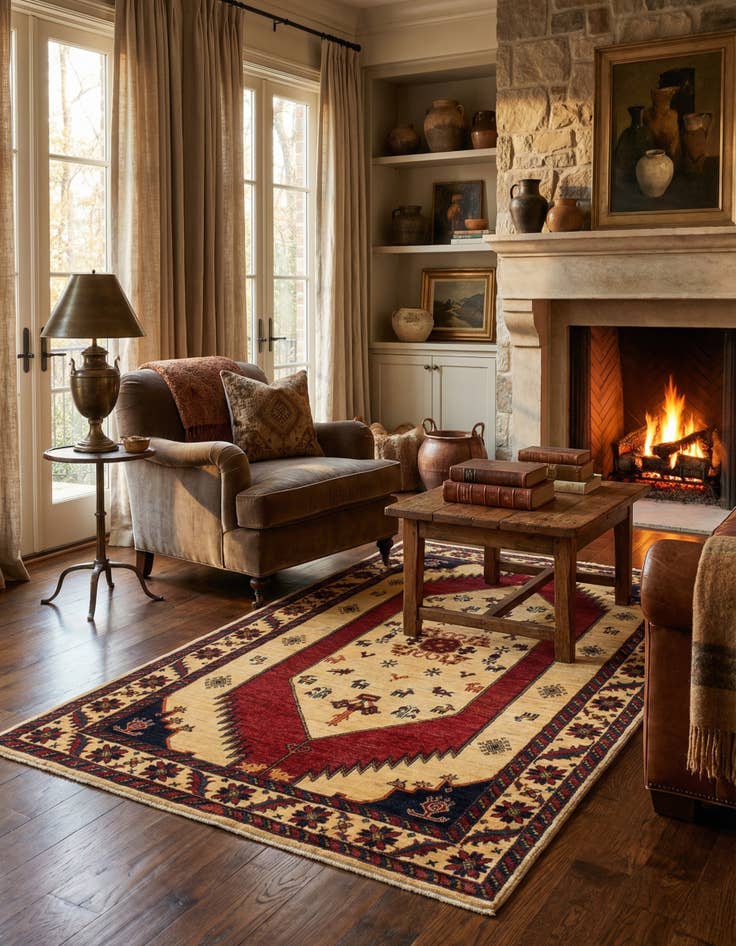 Detail image of 3' 5 x 5' 5 Kashkuli Rug