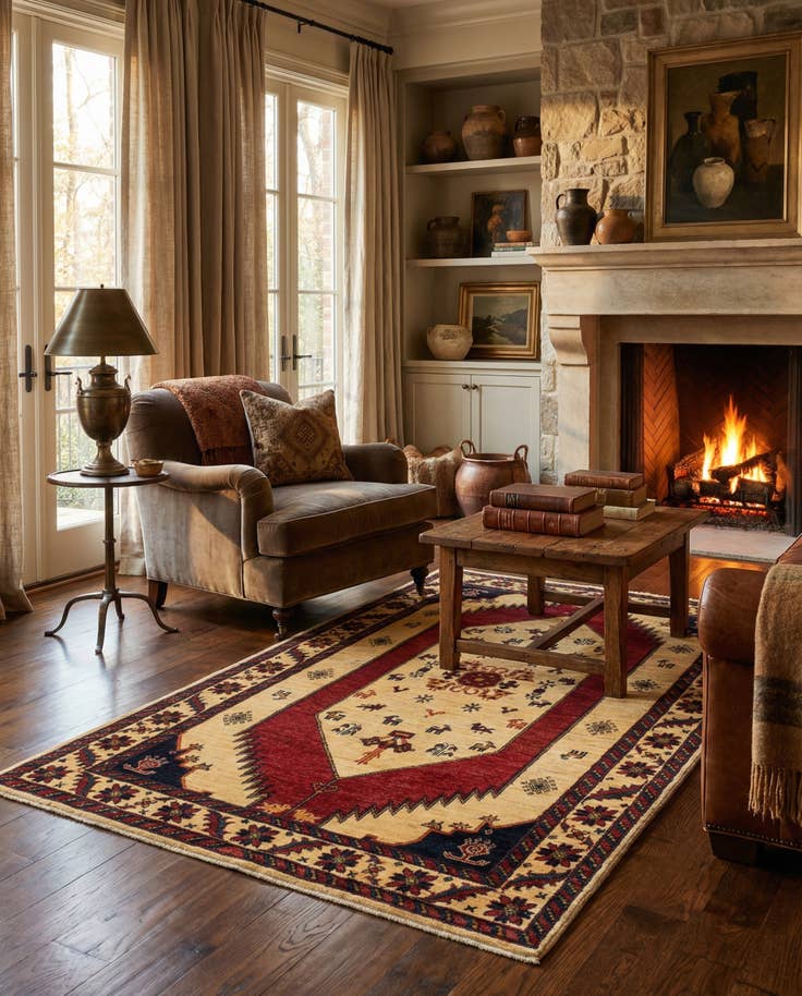 Detail image of 3' 5 x 5' 5 Kashkuli Rug