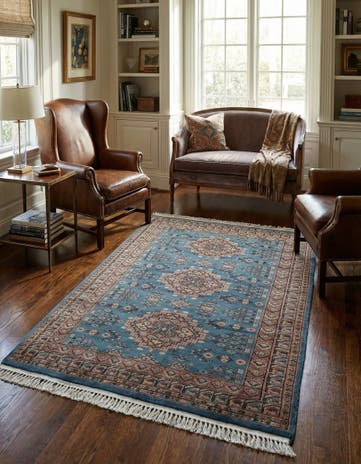 4' 2 x 6' 1 Hand Knotted Bokhara Oriental Wool Rug