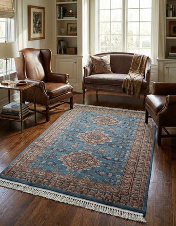 4' 2 x 6' 1 Hand Knotted Bokhara Oriental Wool Rug