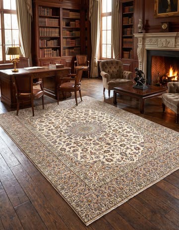 8' 2 x 11' 5 Kashan Wool Rug