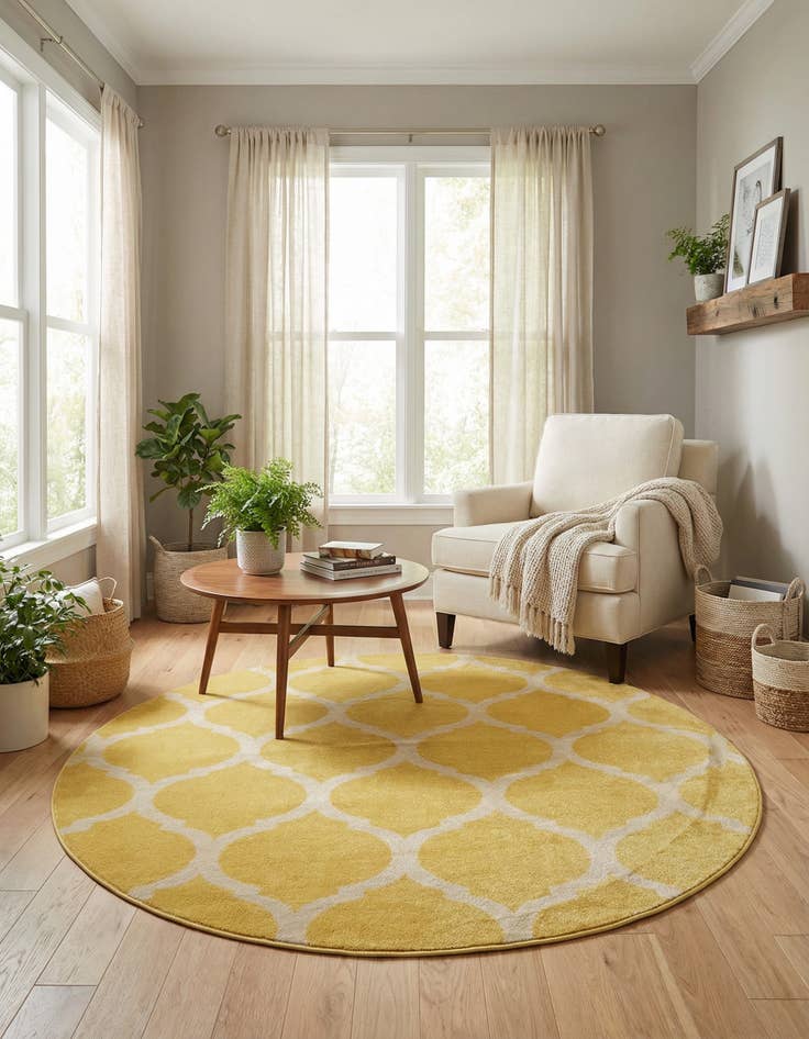 Detail image of 6' x 6' Lattice Round Rug