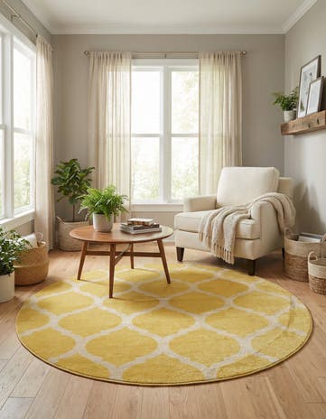 6' x 6' Lattice Round Rug