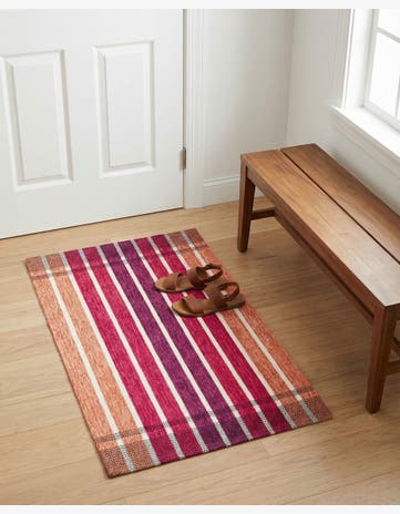 1' 10 x 2' 10 Flatweave Cotton Dhurrie Rug
