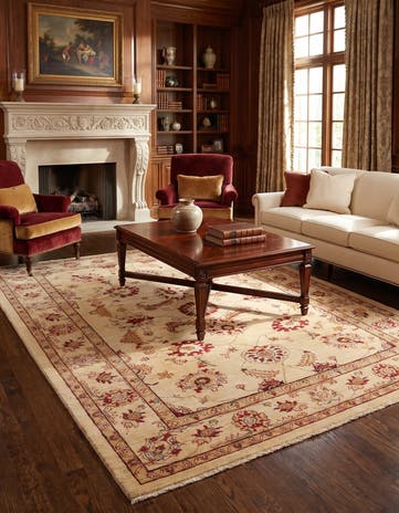 5' 7 x 7' 1 Hand Knotted Ziegler Rug