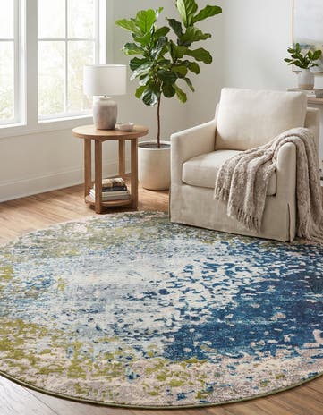8' x 8' Washable Hyacinth Round Rug